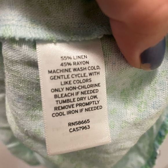 Women’s summer halter dress. Green floral tie up dress. BP size 1X & 2X - Picture 5 of 5